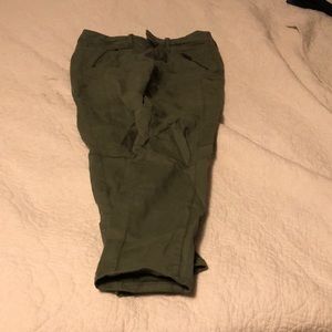 Skinny green khakis